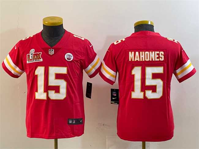 Youth Kansas City Chiefs #15 Patrick Mahomes Red 2025 Super Bowl LIX Patch Vapor Untouchable Limited Stitched Jersey,We sell and wholesale Youth Kansas City Chiefs #15 Patrick Mahomes Red 2025 Super Bowl LIX Patch Vapor Untouchable Limited Stitched Jersey on line form chian!